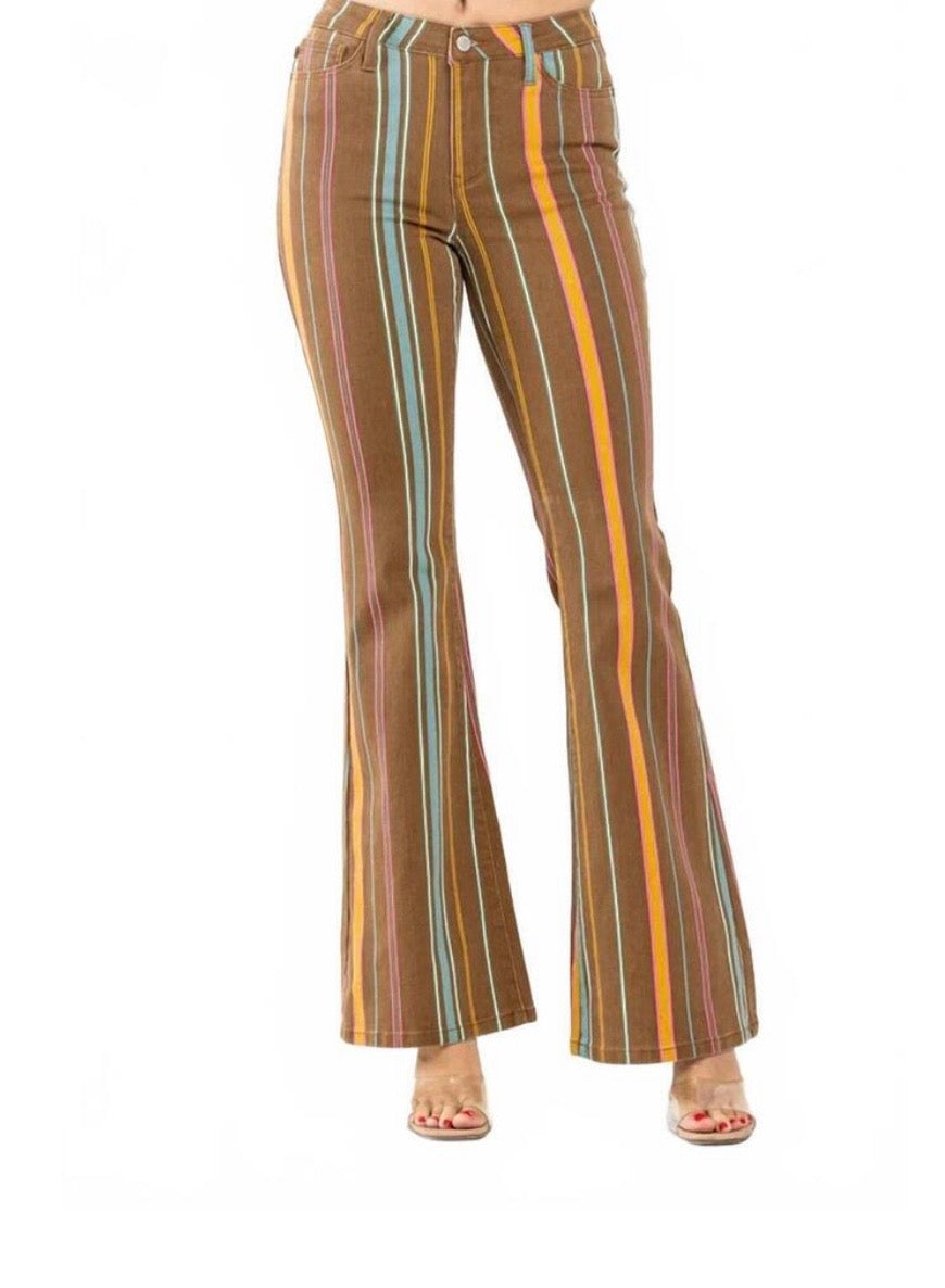 Judy blue western stripe flares