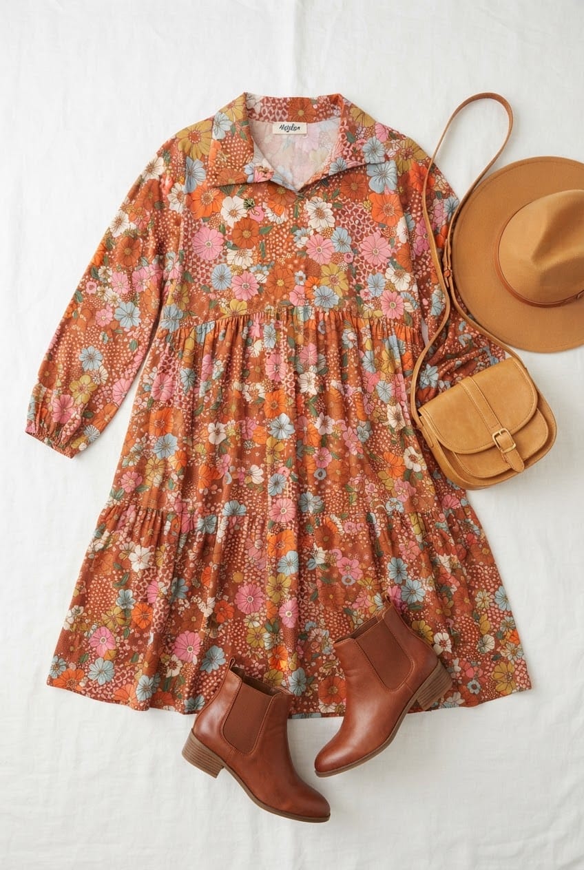 Boho Retro Maxi Dress