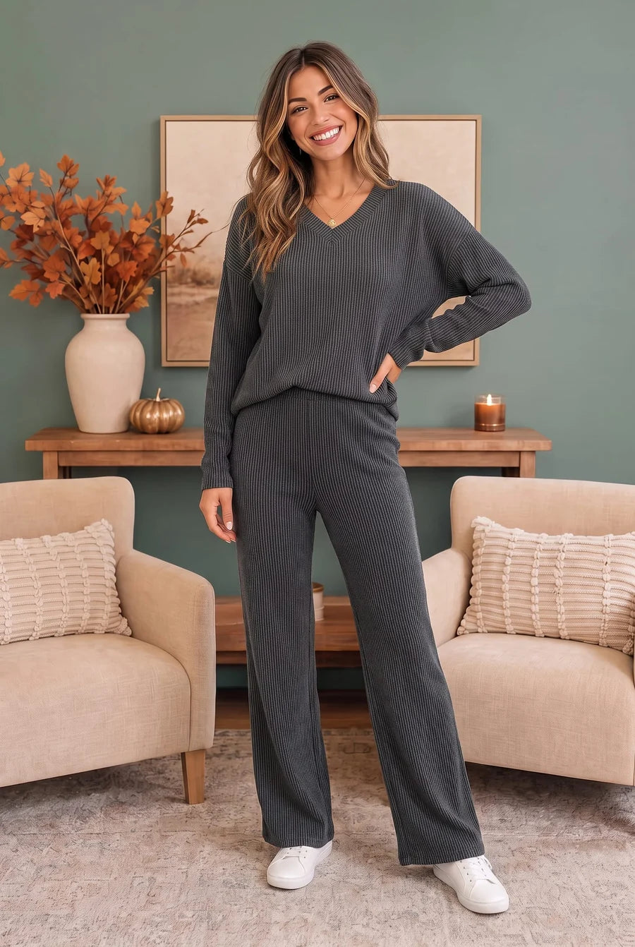 Ribbed lounge set