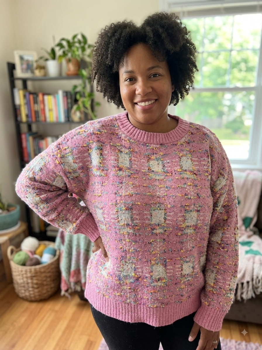 Popcorn confetti sweater