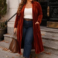 Velvet Long Sleeve Open Cardigan