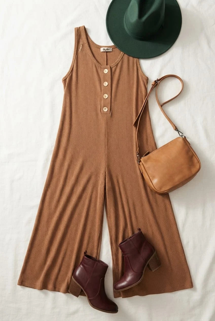 Ribbed Sleeveless Romper